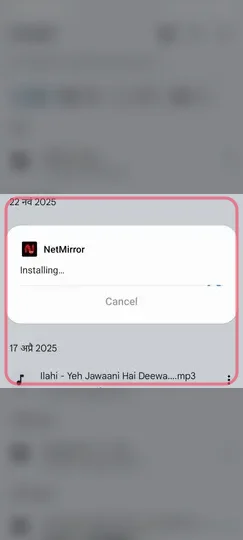 Android Installing... progress dialog with Cancel button